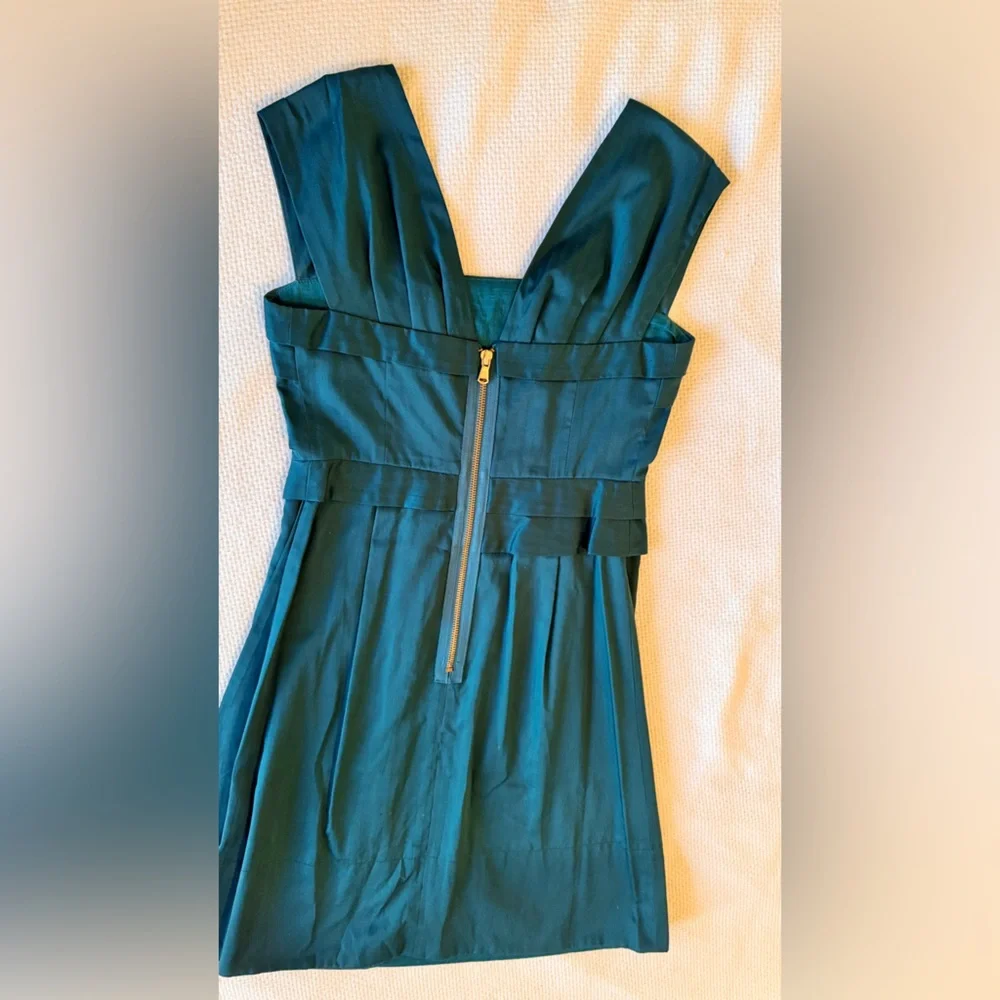 MARC By MARC JACOBS Pleated Teal Mini Dress